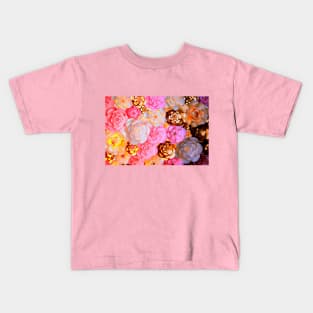 Sweet pink floral abstract Kids T-Shirt